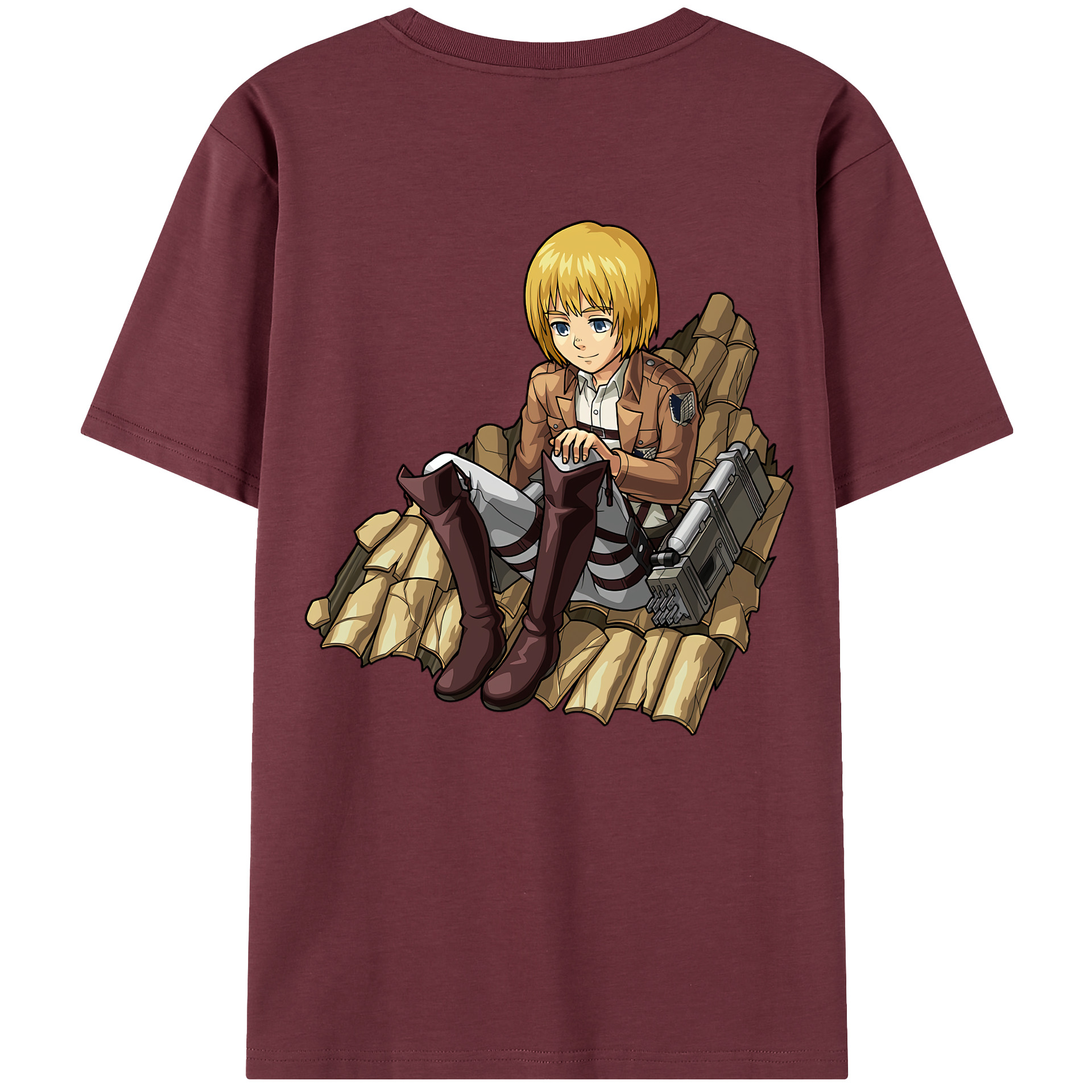 （画像用） 進撃の巨人 アルミン·アルレルト Attack on Titan Armin Arlert 綿100％半袖Tシャツ（背面プリント）